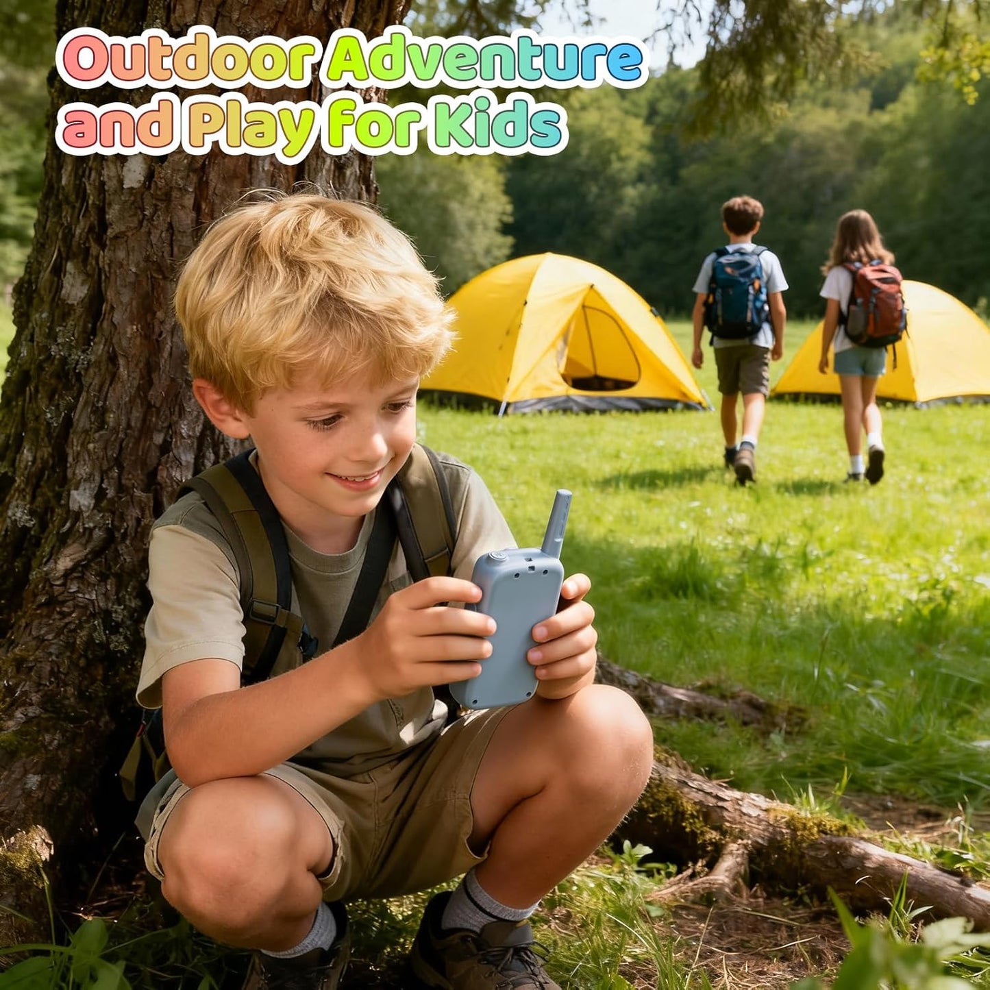 Video Walkie Talkies for Kids, 2 Pack Rechargeable Kids Walkies Talkies with Video Call & Voice Changer, Boys Girls Toys Ages for 3-12, Family Games, Indoor Outdoor Play and Camping(Blue & Pink)