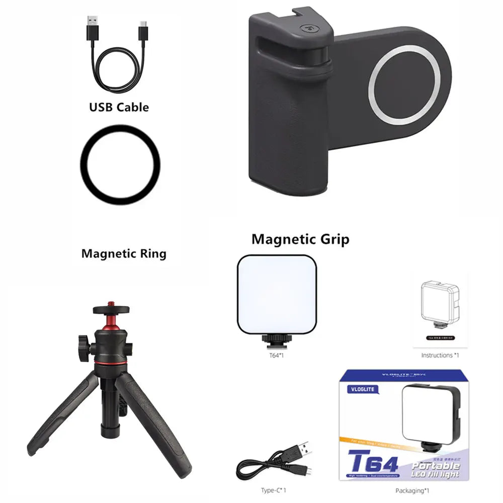 Elevate Your Selfies with the Magnetic Capgrip Magsafe Phone Grip - Handheld Camera Holder with Bluetooth Remote for iPhone & Android