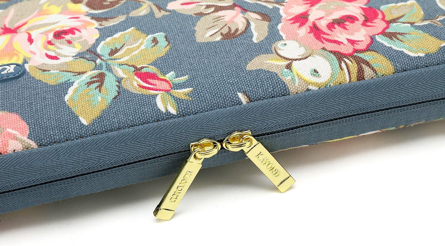 Kayond Water-Resistant Canvas 15.6 Inch Laptop Sleeve-Blue Water Hyacinth