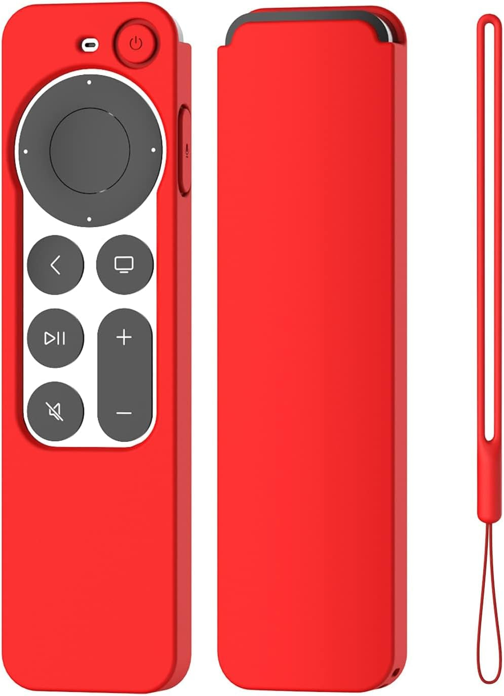 K TOMOTO Compatible with Apple TV 4K Siri Remote Case 2021, Silky-Soft Anti-Slip Protective Silicone Cover for Siri Remote Control 2Nd Generation [Lanyard Included], Teal