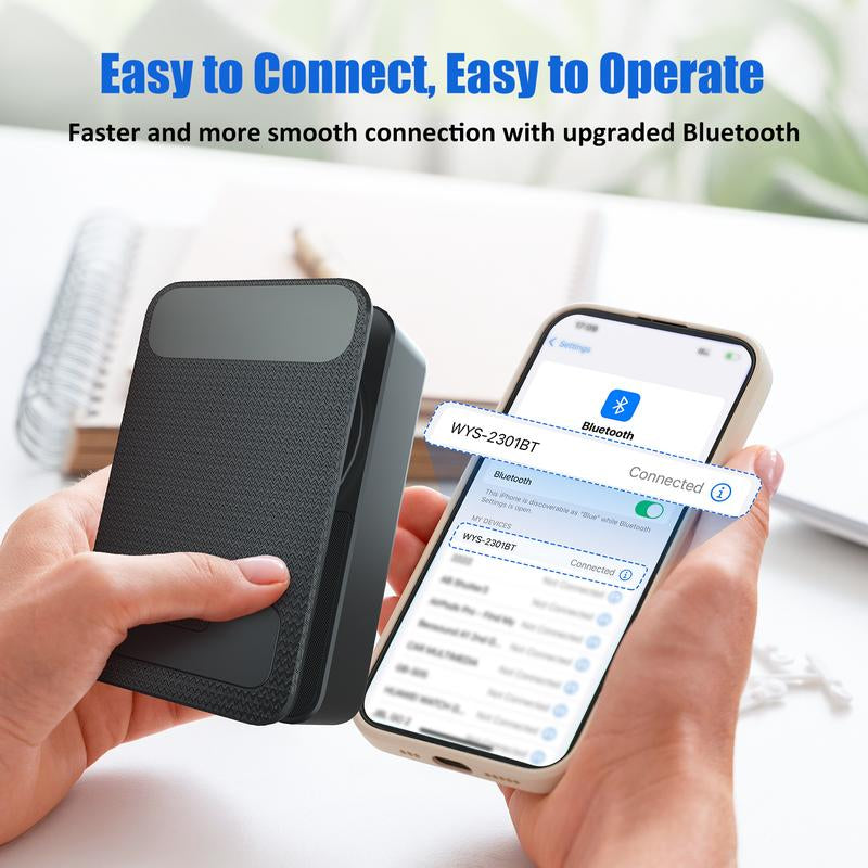 5-in-1 Bluetooth Speaker Phone Stand with LED Lights