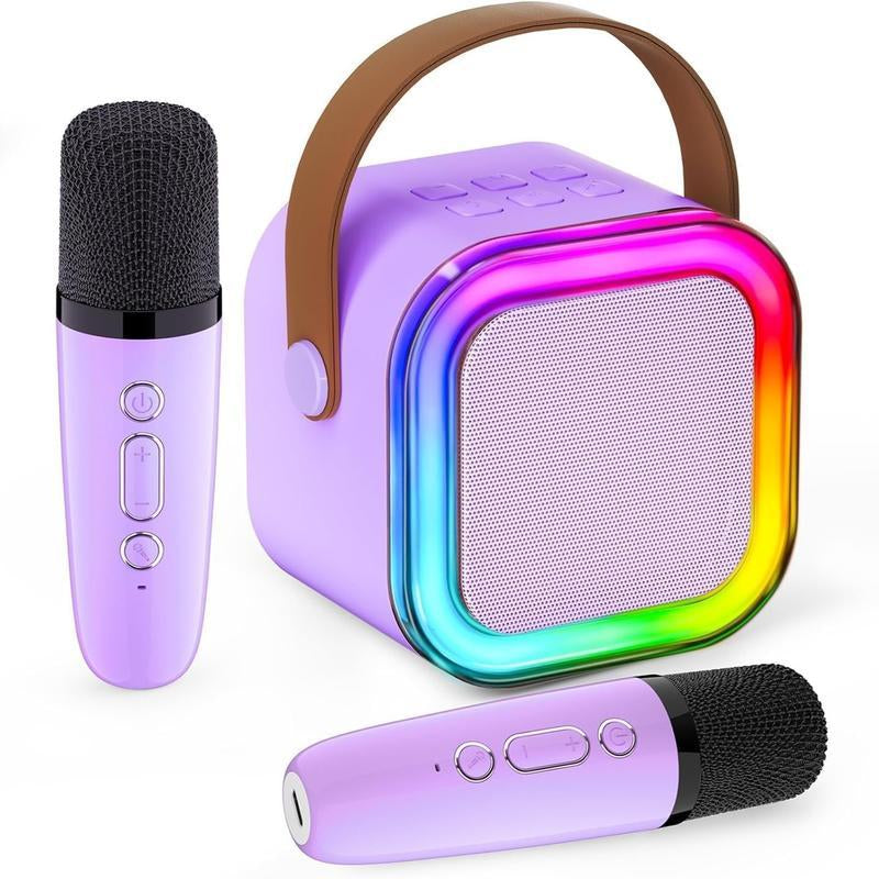 Portable Bluetooth Karaoke Speaker with 2 Wireless Mics
