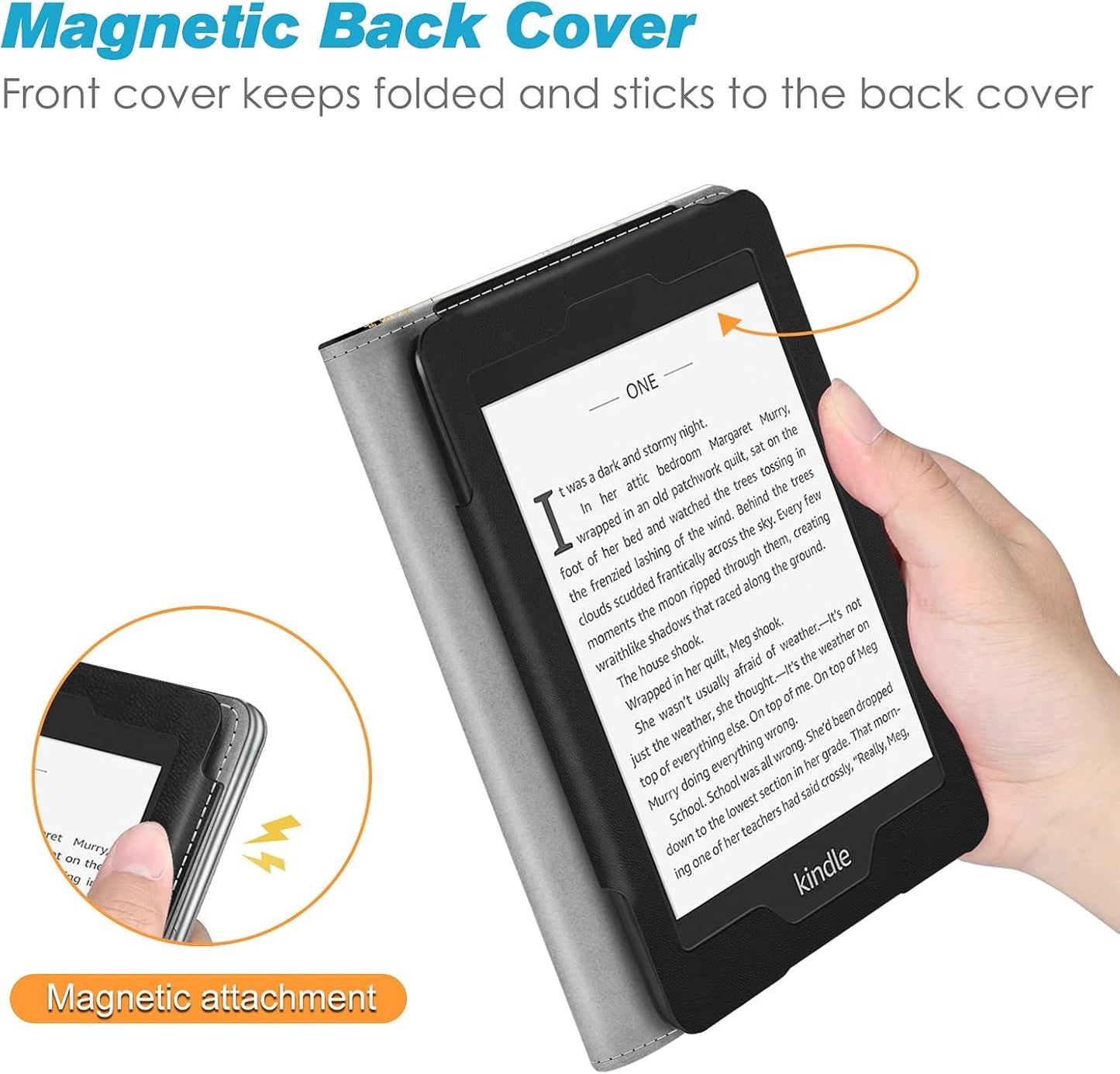 Fintie Stand Case for 6" Kindle Paperwhite (Fits 10Th Generation 2018 and All Paperwhite Generations Prior to 2018) - Premium PU Leather Sleeve Cover with Card Slot and Hand Strap, Cloudy Marble