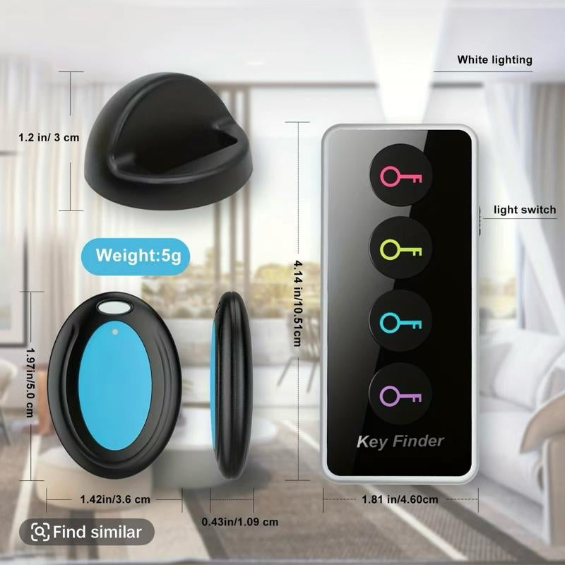 Wireless Key Finder Tracker with LED Light & Sound Alert