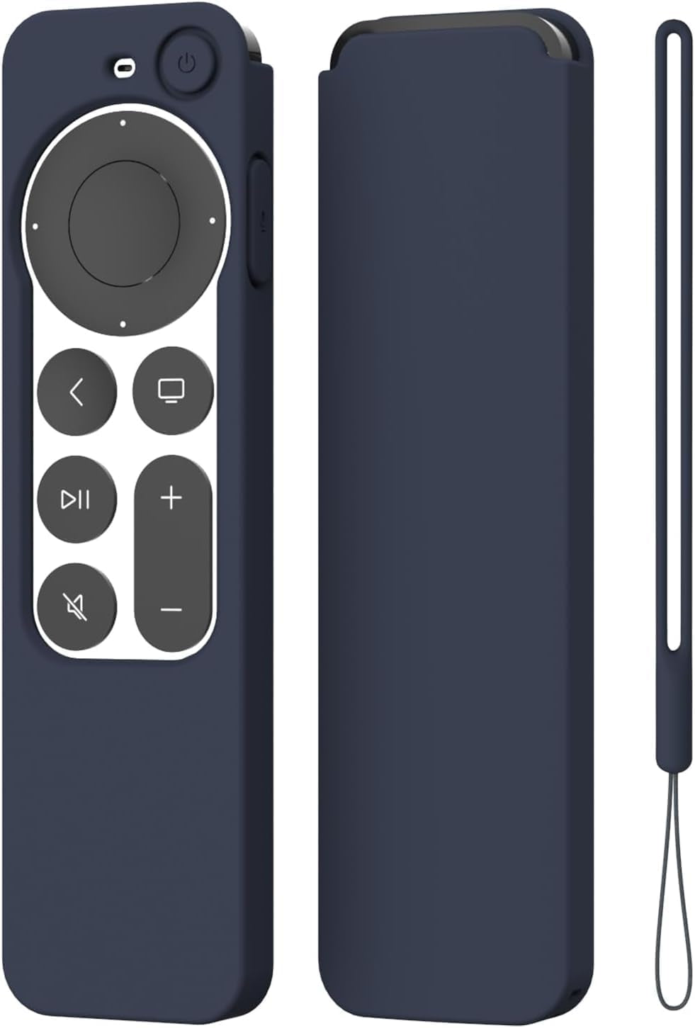 K TOMOTO Compatible with Apple TV 4K Siri Remote Case 2021, Silky-Soft Anti-Slip Protective Silicone Cover for Siri Remote Control 2Nd Generation [Lanyard Included], Teal
