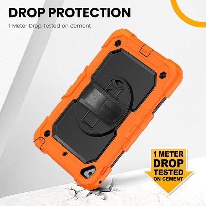 Timecity for Ipad Mini 5Th/4Th Generation Case 7.9'', for Ipad Mini 5/ Mini 4, Heavy Duty with Screen Protector, Kickstand Hand/Shoulder Strap Pencil Holder- Orange