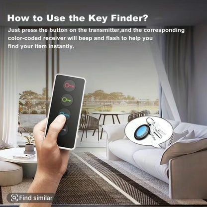 Wireless Key Finder Tracker with LED Light & Sound Alert