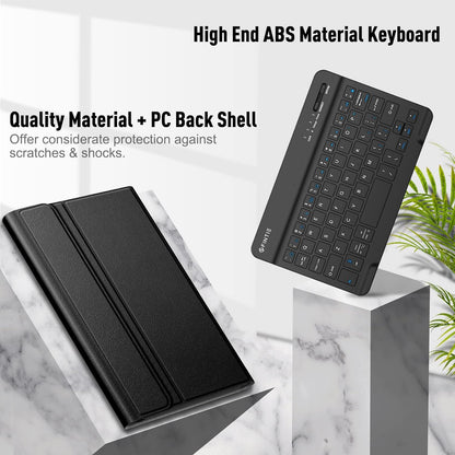 FINTIE Keyboard Case for Samsung Galaxy Tab A7 Lite 8.7 Inch 2021 Model (SM-T220/T225/T227), Slim Lightweight Stand Cover with Magnetically Detachable Wireless Bluetooth Keyboard, Black