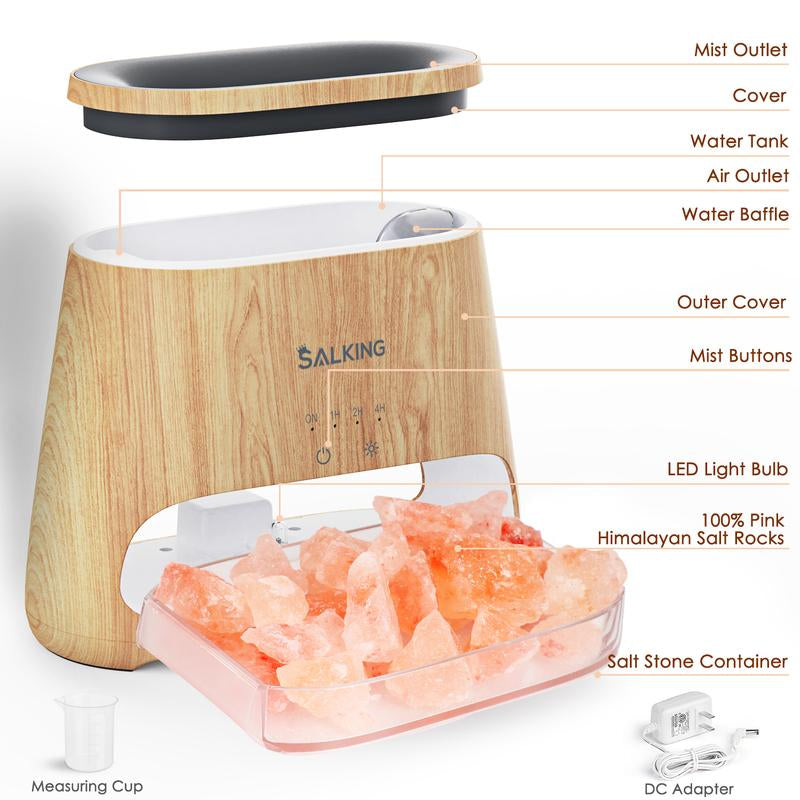Himalayan Salt Lamp Diffuser with Cool Mist Humidifier