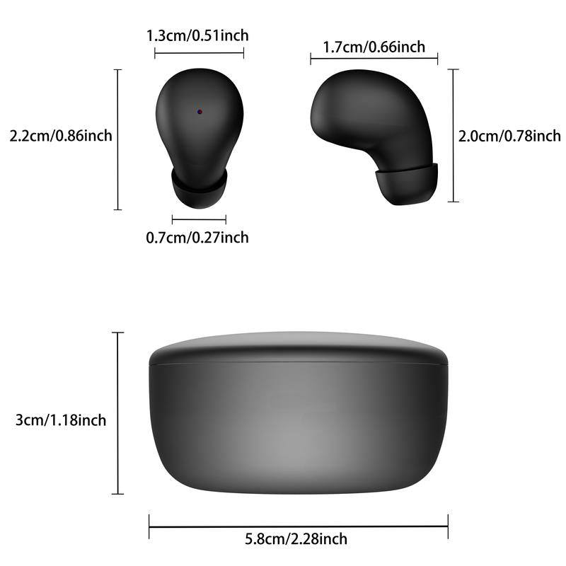 Mini Invisible Wireless Earbuds with Bluetooth 5.4