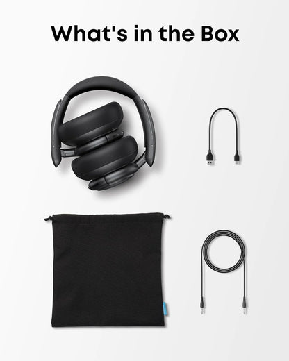 Q30 by , Hybrid Active Noise Cancelling Headphones, Multiple Modes, Hi-Res Audio, Custom EQ via App, 50H Playtime, Comfortable Fit, Bluetooth, Multipoint Connection
