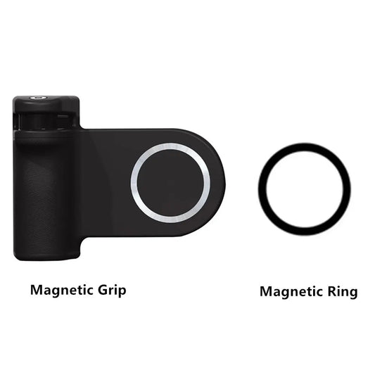 Elevate Your Selfies with the Magnetic Capgrip Magsafe Phone Grip - Handheld Camera Holder with Bluetooth Remote for iPhone & Android
