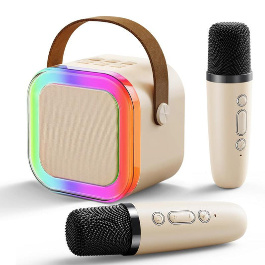 Portable Bluetooth Karaoke Speaker with 2 Wireless Mics
