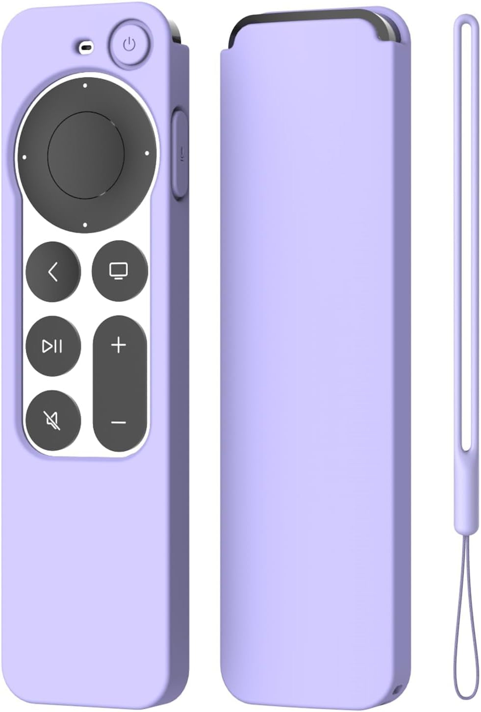 K TOMOTO Compatible with Apple TV 4K Siri Remote Case 2021, Silky-Soft Anti-Slip Protective Silicone Cover for Siri Remote Control 2Nd Generation [Lanyard Included], Teal