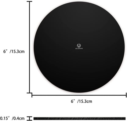 Mini round Mouse Pad 6 X 6 Inch, Small Mouse Mat Non-Slip Rubber Base for Laptop PC Office Working Wireless Mouse Home Office Travel, Portable & Washable Black