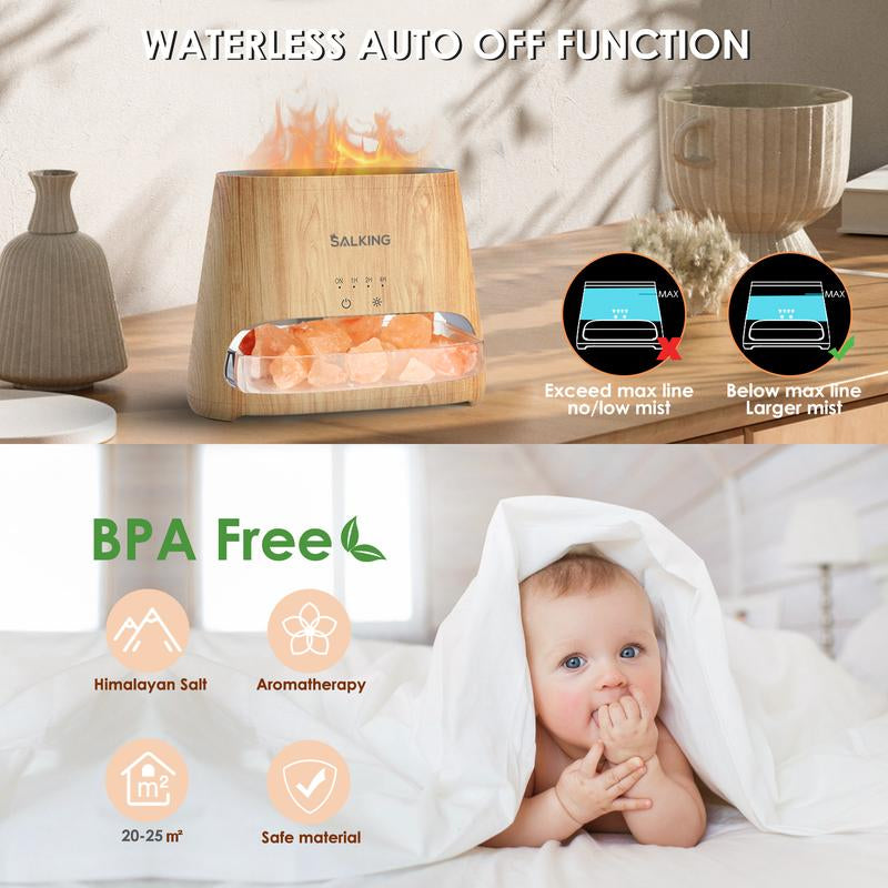 Himalayan Salt Lamp Diffuser with Cool Mist Humidifier
