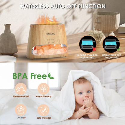 Himalayan Salt Lamp Diffuser with Cool Mist Humidifier
