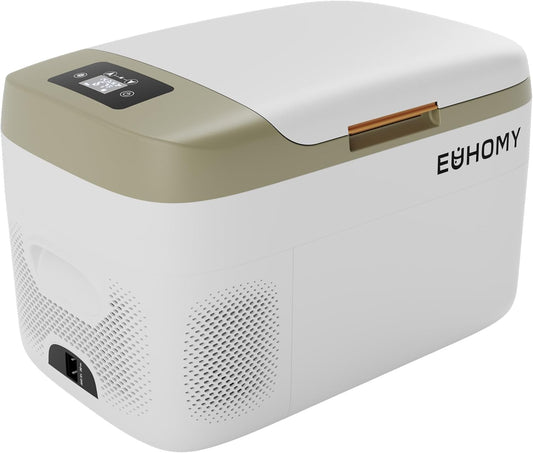 EUHOMY 12 Volt Refrigerators, 21Liter(23Qt) RV Refrigerator with 12/24V DC & 110-240V AC, Portable Refrigerator Freezer Fridge Cooler for Car, Camping, Travel, Fishing