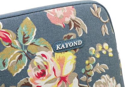 Kayond Water-Resistant Canvas 15.6 Inch Laptop Sleeve-Blue Water Hyacinth