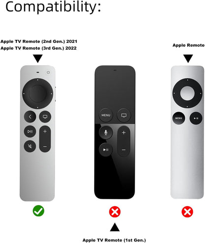 K TOMOTO Compatible with Apple TV 4K Siri Remote Case 2021, Silky-Soft Anti-Slip Protective Silicone Cover for Siri Remote Control 2Nd Generation [Lanyard Included], Teal