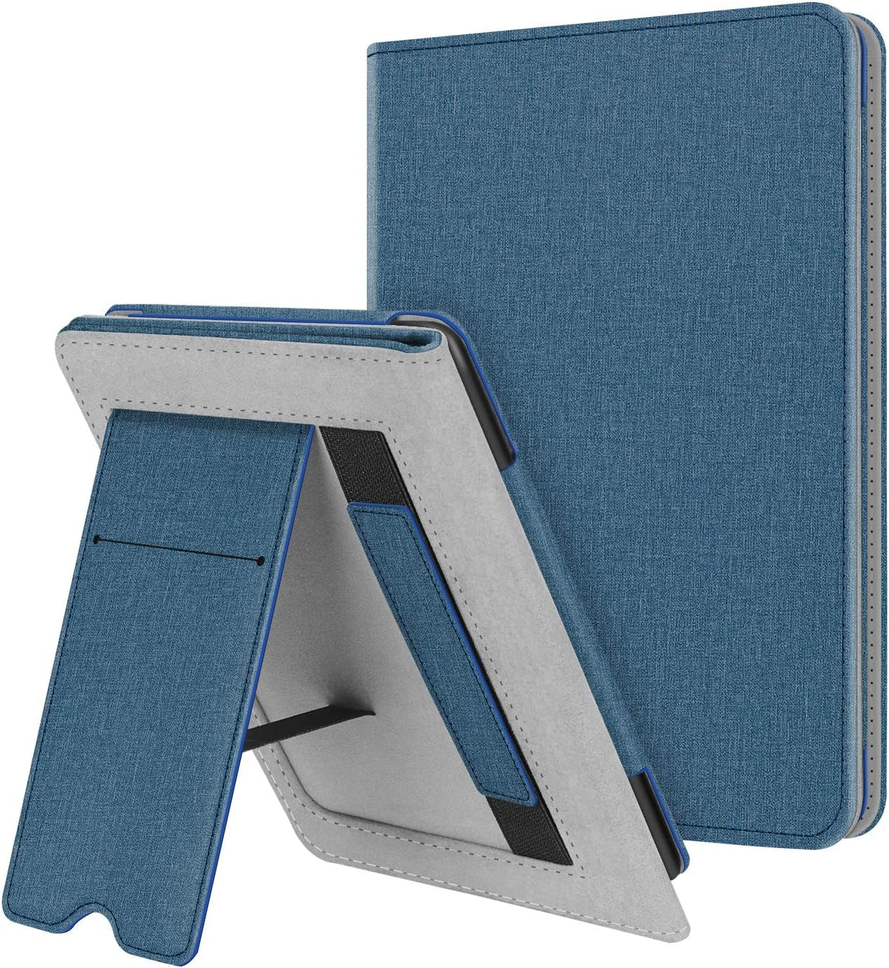 Fintie Stand Case for 6" Kindle Paperwhite (Fits 10Th Generation 2018 and All Paperwhite Generations Prior to 2018) - Premium PU Leather Sleeve Cover with Card Slot and Hand Strap, Cloudy Marble