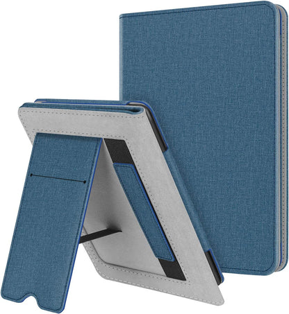 Fintie Stand Case for 6" Kindle Paperwhite (Fits 10Th Generation 2018 and All Paperwhite Generations Prior to 2018) - Premium PU Leather Sleeve Cover with Card Slot and Hand Strap, Cloudy Marble