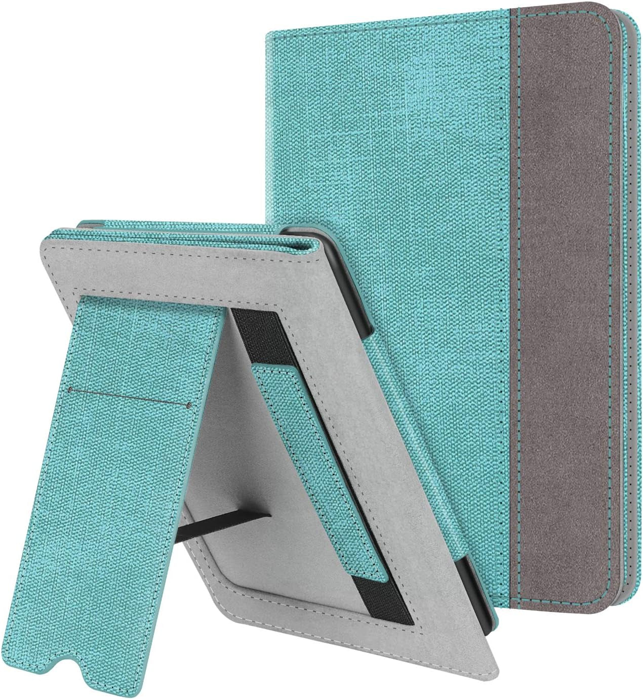 Fintie Stand Case for 6" Kindle Paperwhite (Fits 10Th Generation 2018 and All Paperwhite Generations Prior to 2018) - Premium PU Leather Sleeve Cover with Card Slot and Hand Strap, Cloudy Marble