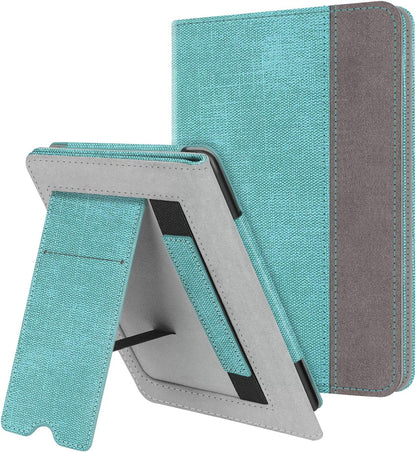 Fintie Stand Case for 6" Kindle Paperwhite (Fits 10Th Generation 2018 and All Paperwhite Generations Prior to 2018) - Premium PU Leather Sleeve Cover with Card Slot and Hand Strap, Cloudy Marble