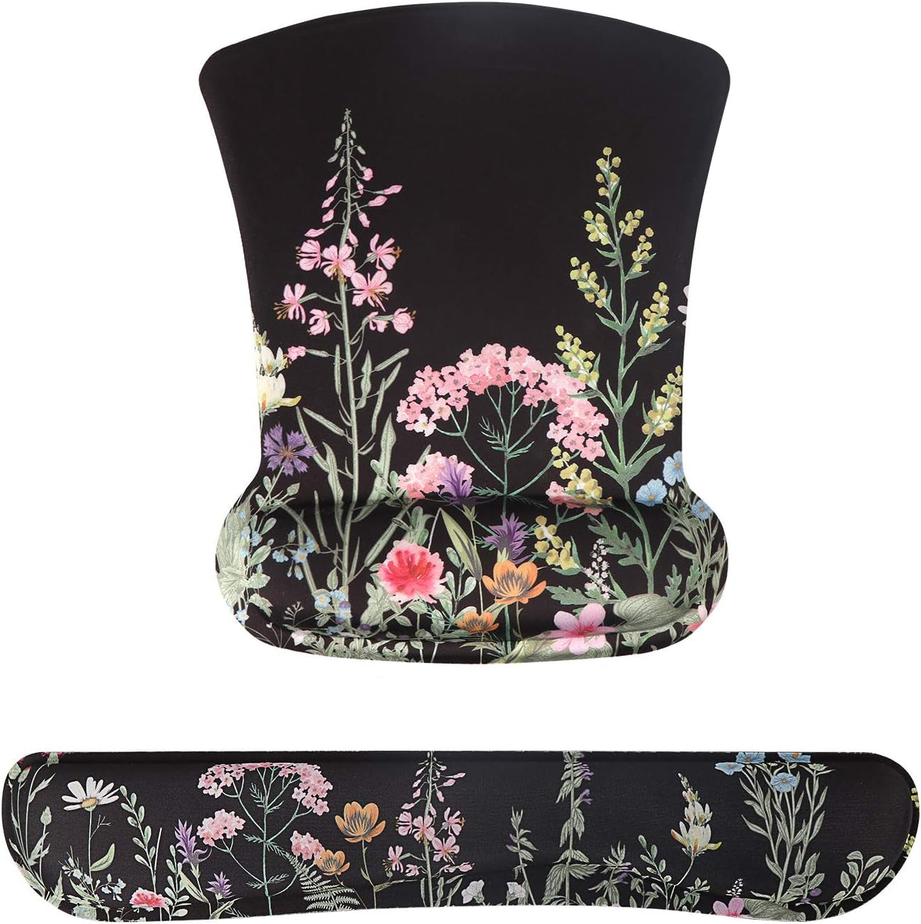 Mouse Pad and Keyboard Wrist Rest, Wrist Rest for Computer Keyboard, Made of Memory Foam with Wrist Support, Easy Typing and Relieve Wrist Pain Keyboard Pad for Computer, Office (B-Weeds)