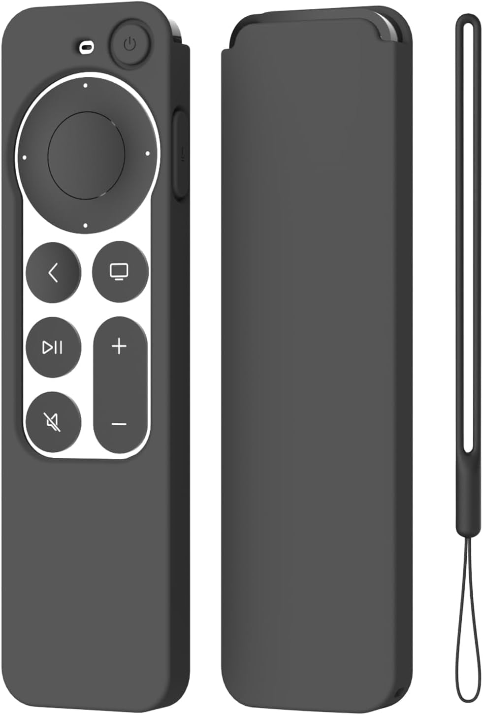K TOMOTO Compatible with Apple TV 4K Siri Remote Case 2021, Silky-Soft Anti-Slip Protective Silicone Cover for Siri Remote Control 2Nd Generation [Lanyard Included], Teal