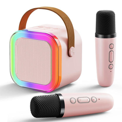 Portable Bluetooth Karaoke Speaker with 2 Wireless Mics