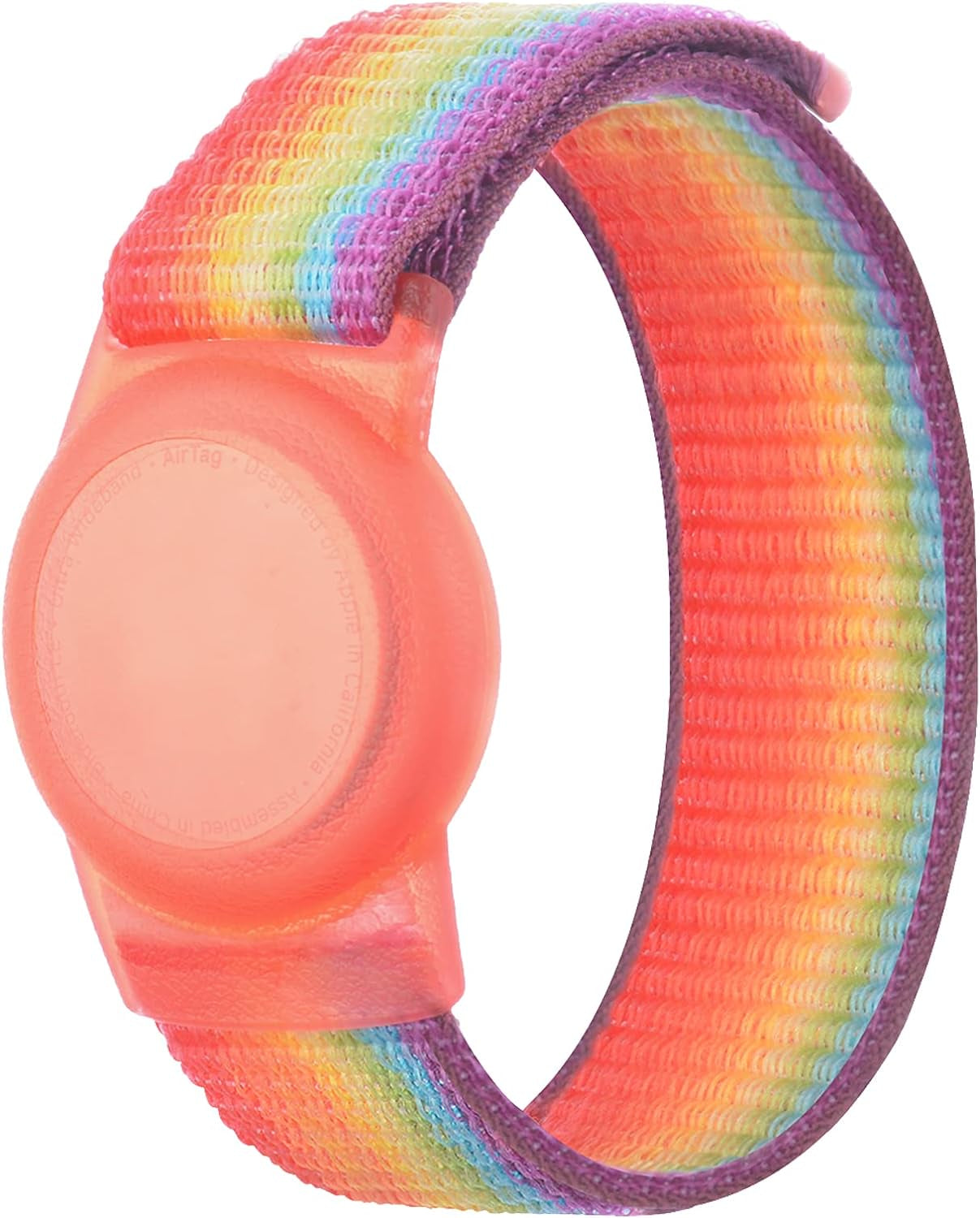 Kids Wristband Compatible with Apple Airtag, Protective Case for Air Tag GPS Tracker Holder with Nylon Bracelet, Adjustable anti Lost Watch Band for Toddler Child Elder(Grey)