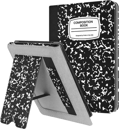 Fintie Stand Case for 6" Kindle Paperwhite (Fits 10Th Generation 2018 and All Paperwhite Generations Prior to 2018) - Premium PU Leather Sleeve Cover with Card Slot and Hand Strap, Cloudy Marble
