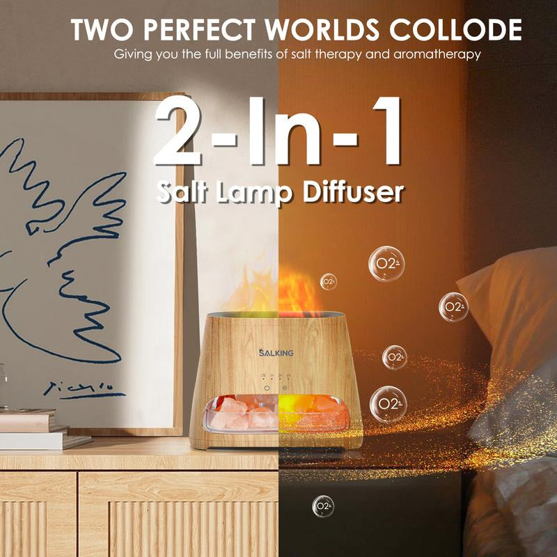 Himalayan Salt Lamp Diffuser with Cool Mist Humidifier