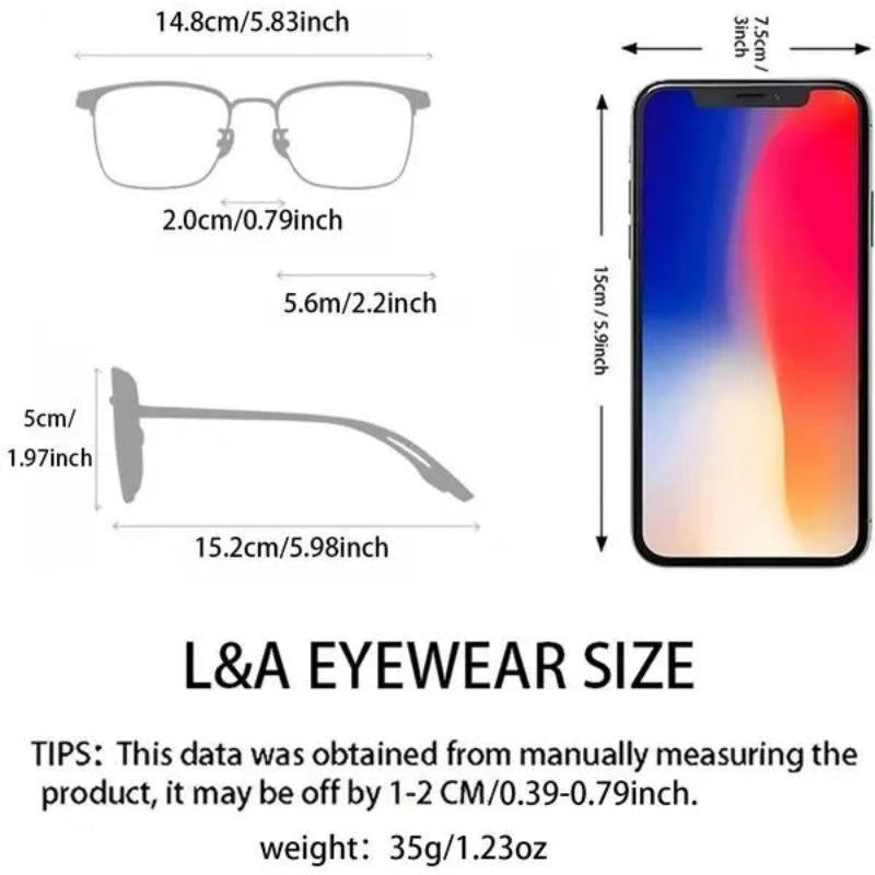 Unisex Blue Light Blocking Glasses with Flat Lenses